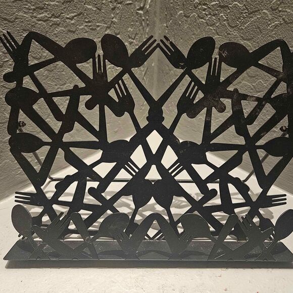 Decorative Cook book Holder Black Metal - Picture 1 of 5
